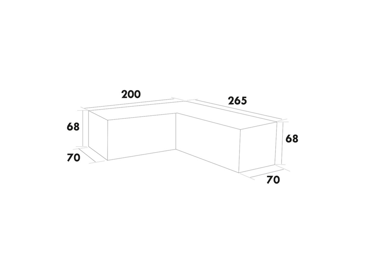 ALLROUND GRÅ 200/265X70X68 CM FURNITURE COVER