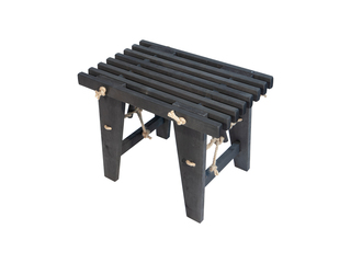 Ecobench 60 Cm Al Svart Oljad