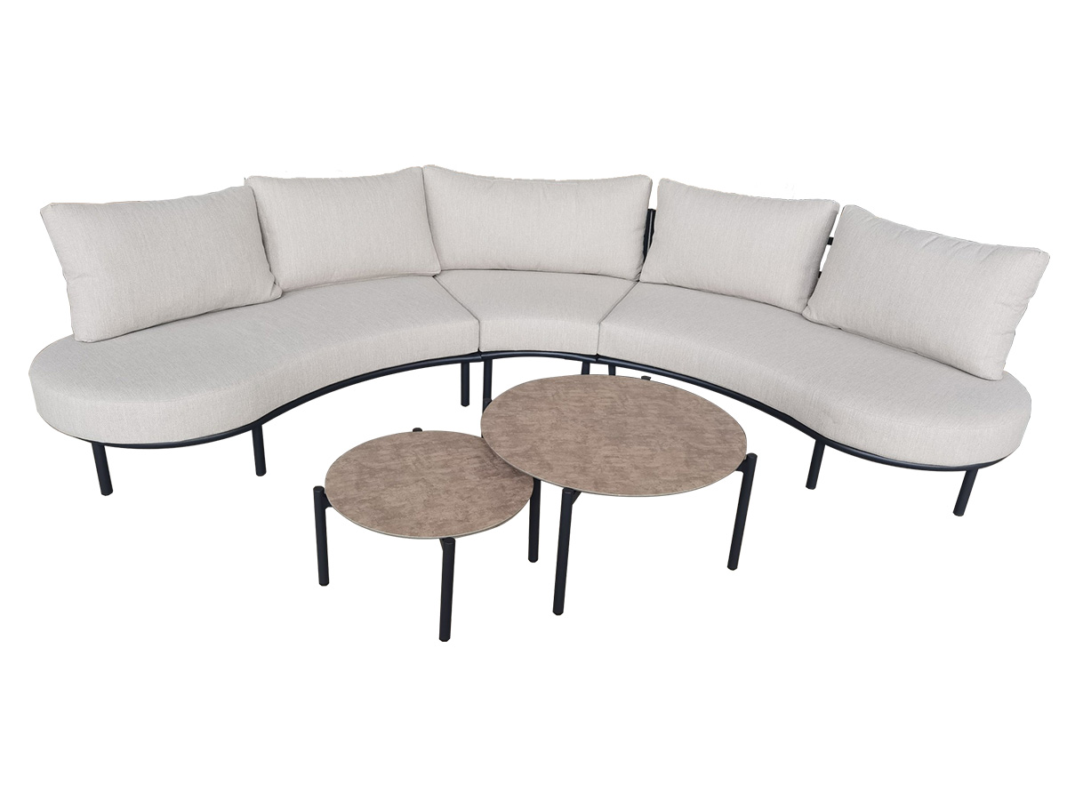 SOLNÄS SOFA SET BLACK