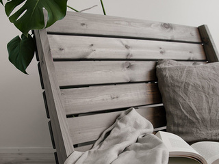 Eco Double Granny Stol Furu Oljad Grå
