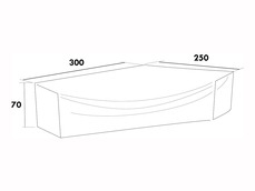 COVER LOUNGE 300X250X70 CM
