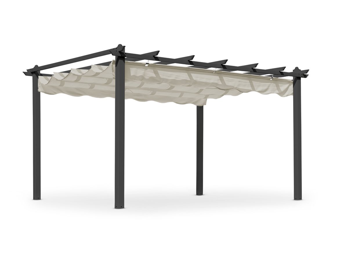 SKANÖR 300 X 400 CM PERGOLA BLACK/SAND