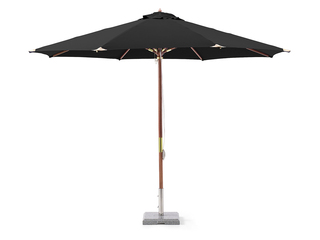 Lyxparasoll Trä 335 Cm