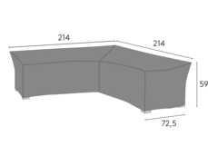 LUNDAMO COVER CORNER SOFA