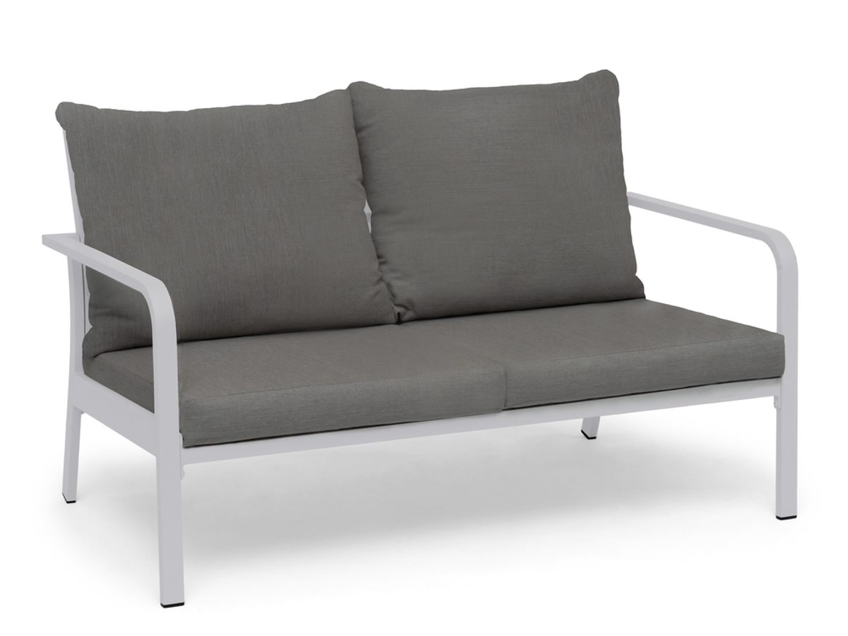 HÅNGER SOFA WHITE FRAME CUSHIONS GRAY-BEIGE