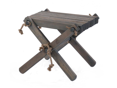 LILLI FOOTSTOOL PINE GRAY OILED
