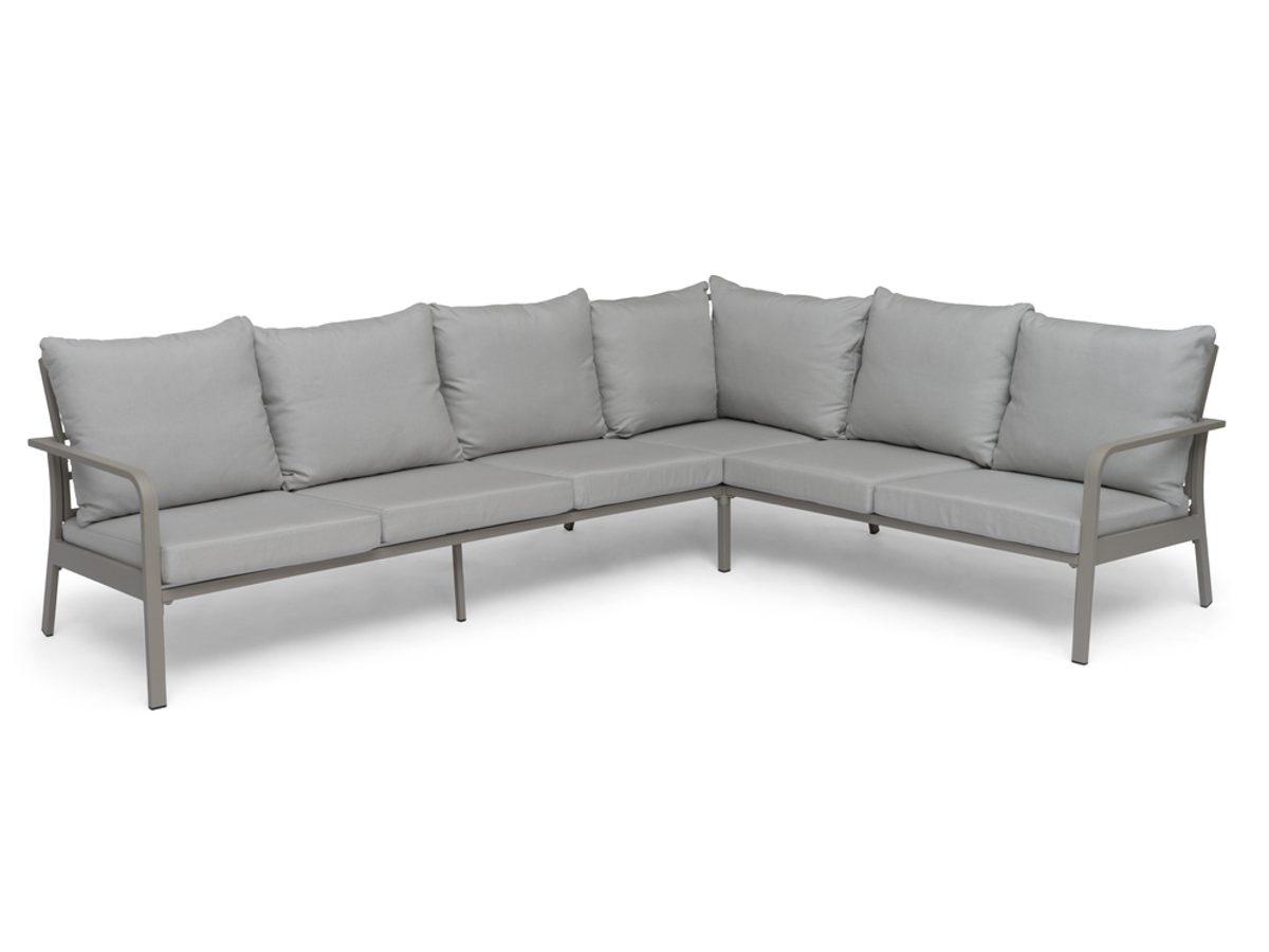 HÅNGER SOFA SAND FRAME CUSHIONS FEATHER GRAY