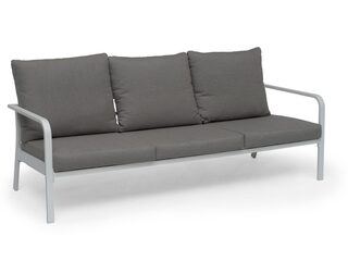 Hånger Soffa Vit Ram Dynor Gråbeige