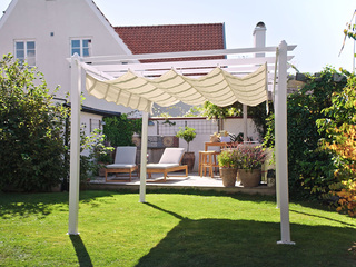 Skanör 300 X 400 Cm Pergola Vit/Sand