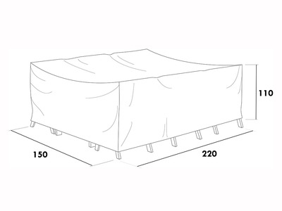 COVER DINING 220X150X110 CM