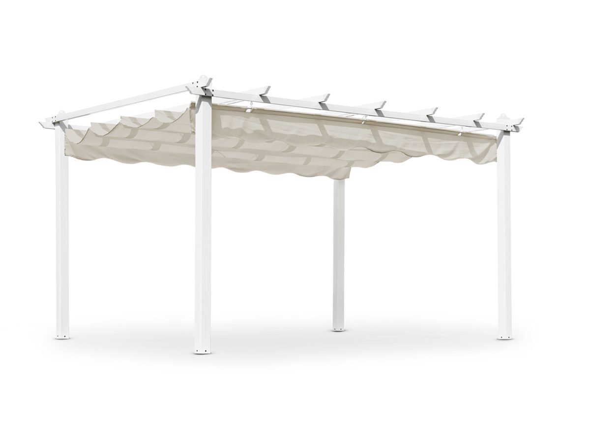 SKANÖR 300 X 400 CM PERGOLA WHITE/SAND