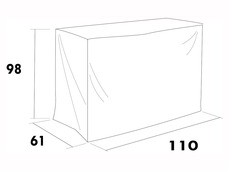 COVER OUTDOOR KITCHEN 110X61X98 CM