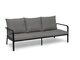 HÅNGER SOFA BLACK FRAME CUSHIONS GRAY-BEIGE