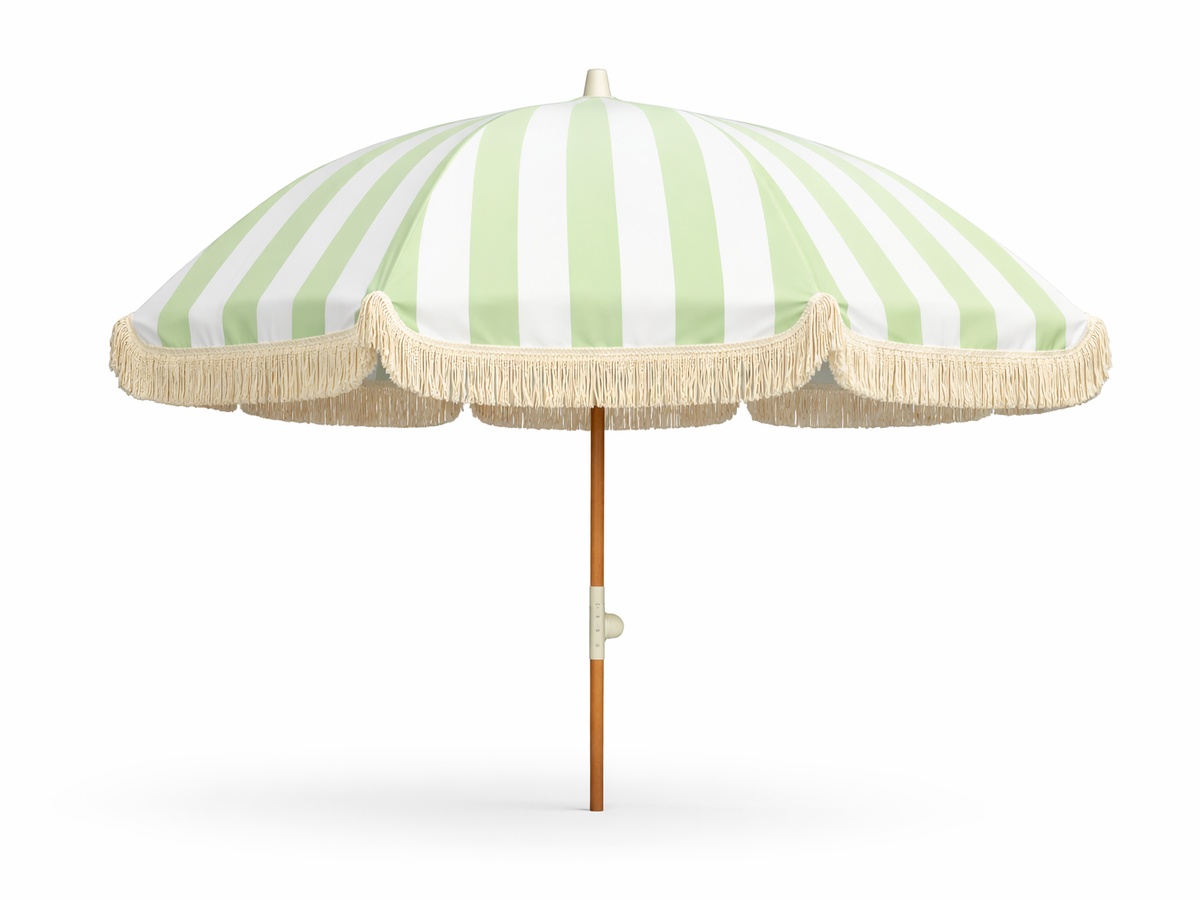 PARASOL 200 CM PARASOL GREEN/WHITE
