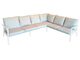 HÅNGER SOFA WHITE FRAME CUSHIONS GRAY-BEIGE