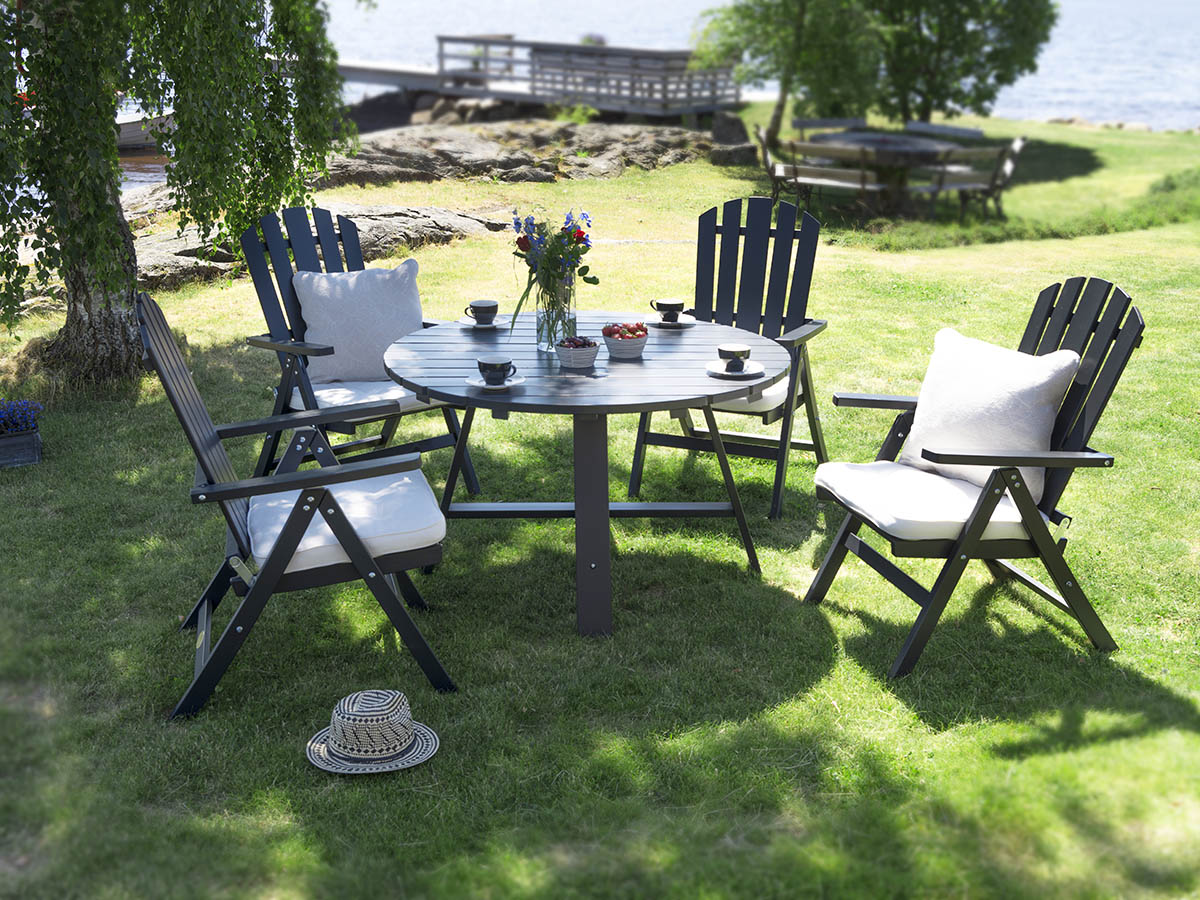 LÄCKÖ TABLE Ø120 CM HURRICANE GRAY