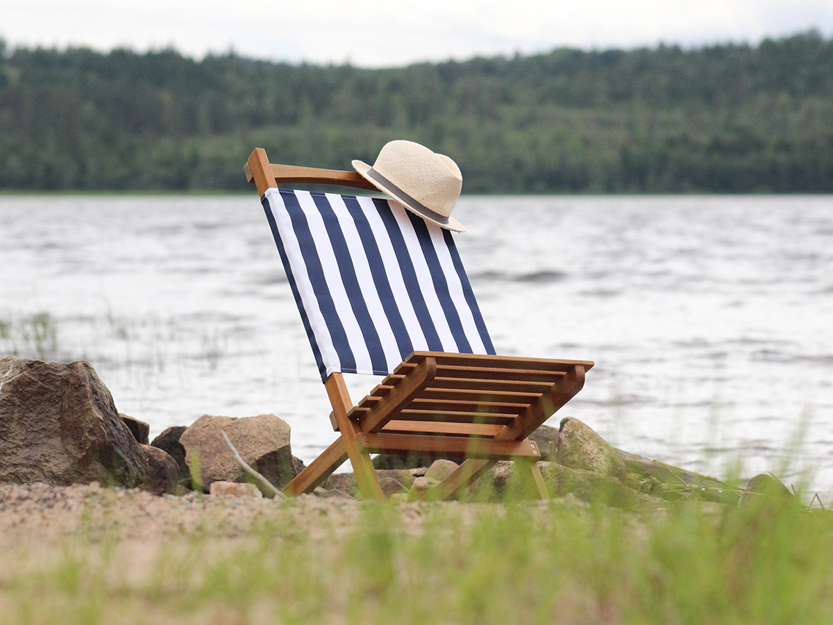 MÖLLE SUNBED BLUE/WHITE