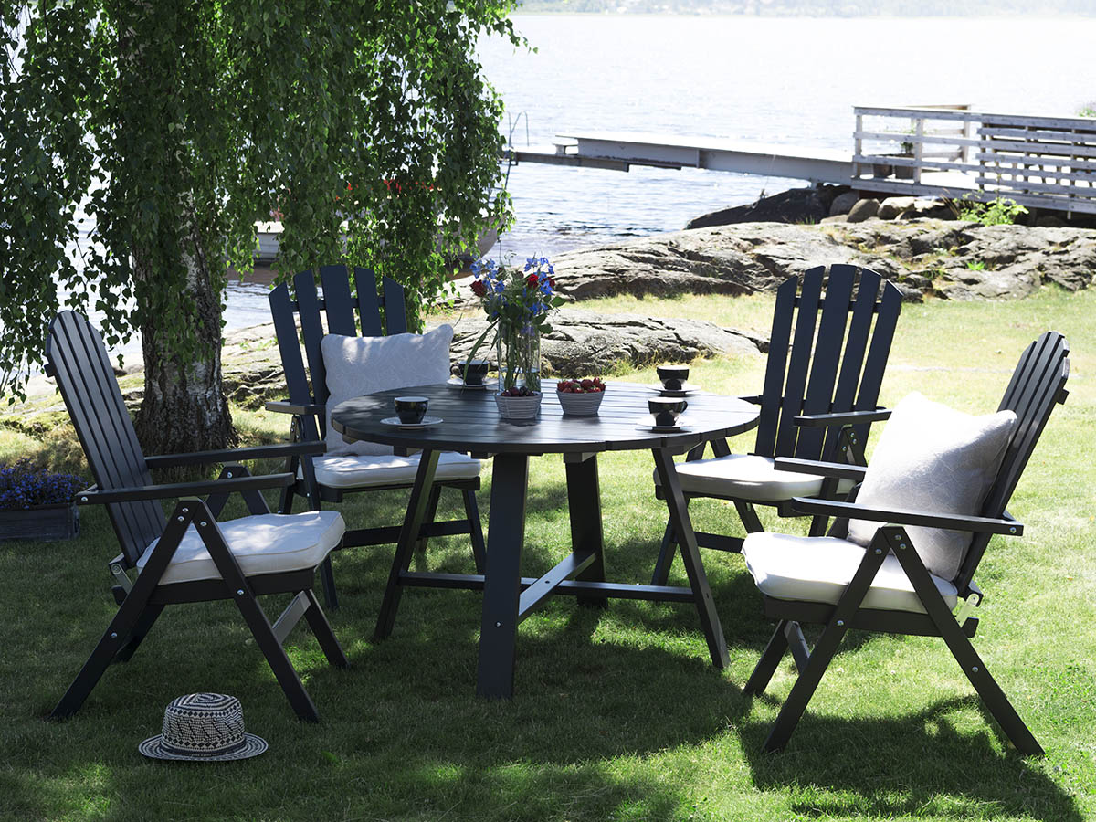 LÄCKÖ TABLE Ø120 CM HURRICANE GRAY