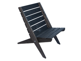 GRANNY STOL FURU SVART OLJAD