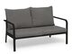 HÅNGER SOFA BLACK FRAME CUSHIONS GRAY-BEIGE