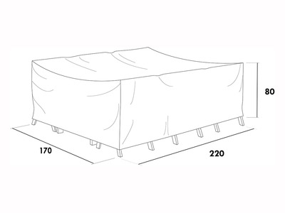 COVER DINING 170X220X80 CM