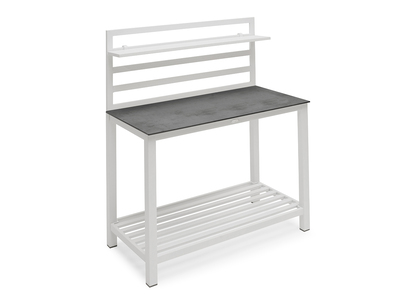 ÅMINNE UTEKÖK/ARBETSBÄNK KOMPLETT VIT ALUMINIUM