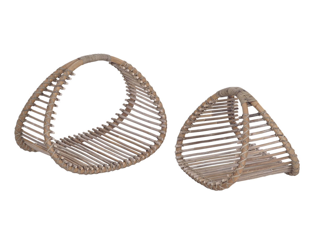 ELDA GRAY FIREWOOD BASKET