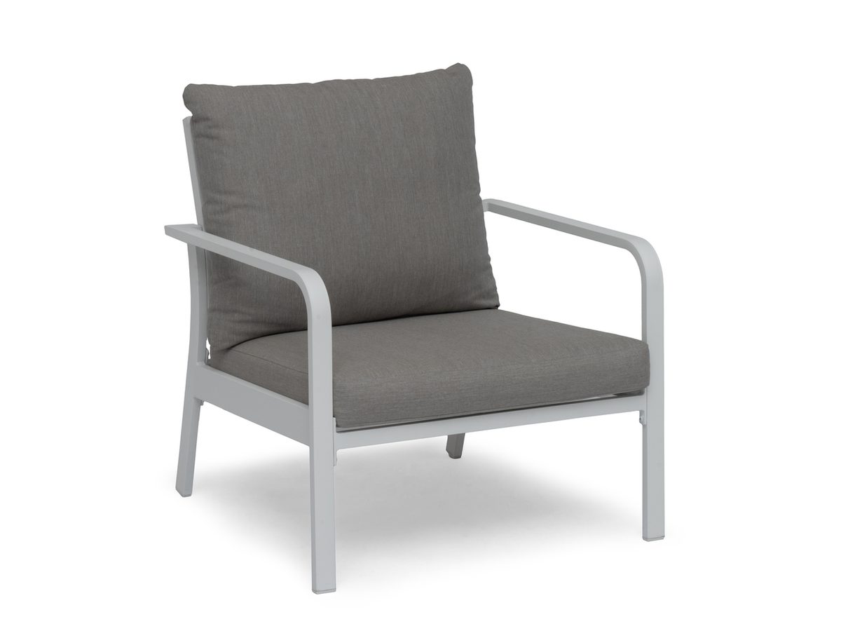 HÅNGER CHAIR WHITE FRAME CUSHIONS GRAY-BEIGE