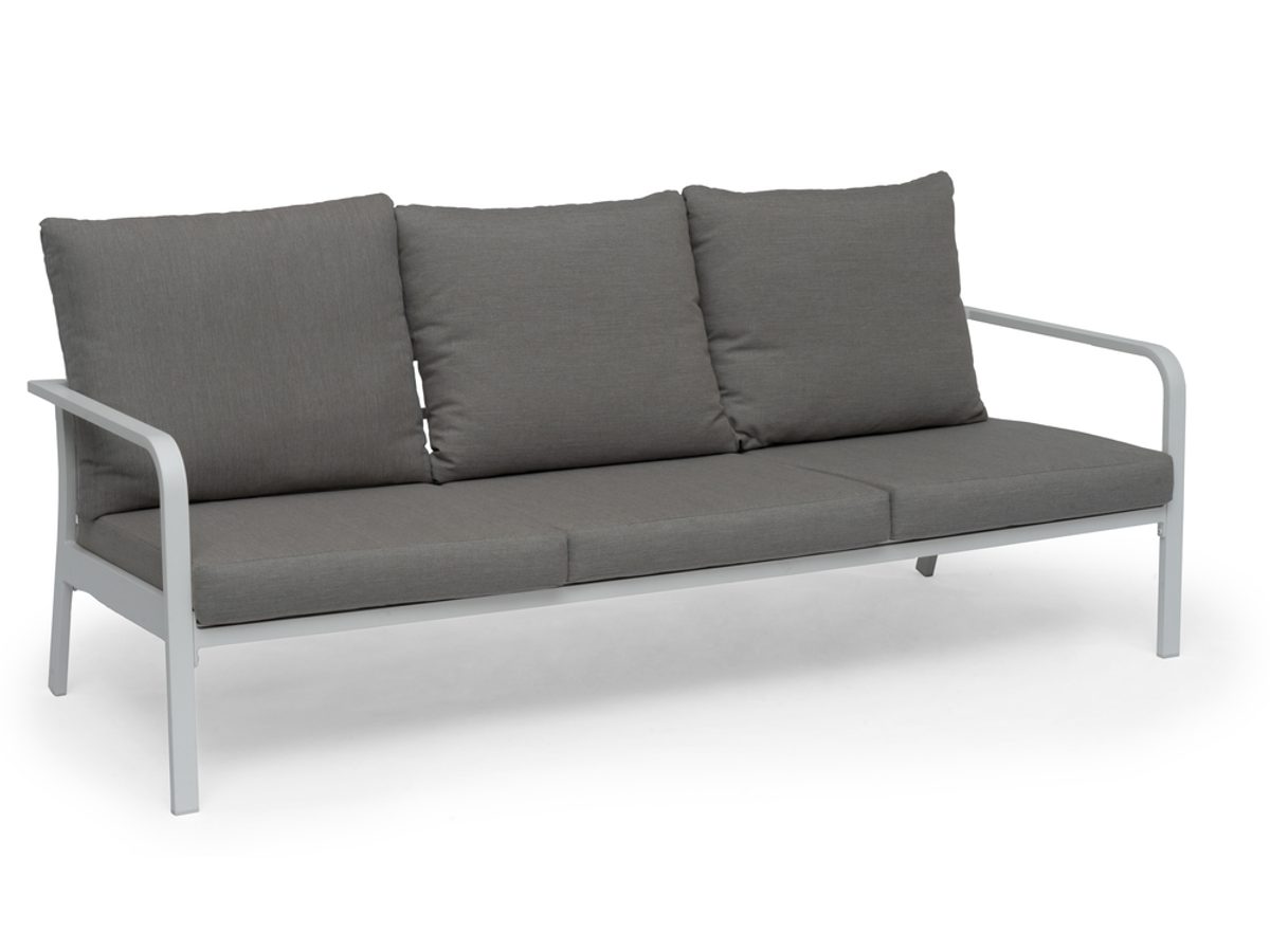 HÅNGER SOFA WHITE FRAME CUSHIONS GRAY-BEIGE