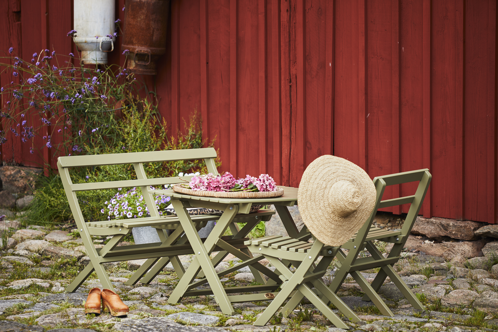 TORPET TABLE 109X67 CM TABLE ANTIQUE GREEN