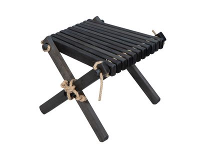 LILLI FOOT STOOL ALDER BLACK OILED